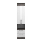 Narrow Storage Cabinet with Drawers and Pull-Out Shelf by