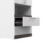 Narrow Storage Cabinet with Drawers and Pull-Out Shelf by