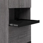 Narrow Storage Cabinet with Drawers and Pull-Out Shelf by