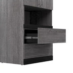 Narrow Storage Cabinet with Drawers and Pull-Out Shelf by