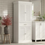 Timechee 30Bathroom Cabinet Storage Cabinet Doors Wooden Floor Cabinet
