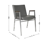 Heavy Duty Stack Chair with Arms - 21D x 21W x 31H