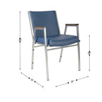 Heavy Duty Stack Chair with Arms - 21D x 21W x 31H