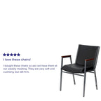Heavy Duty Stack Chair with Arms - 21D x 21W x 31H
