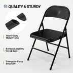 4PC Portable Stackable Stainless Steel Folding Chairs Capacity 350 LBS