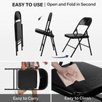 4PC Portable Stackable Stainless Steel Folding Chairs Capacity 350 LBS