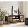 Mid-Century Modern TV Stand for up to 65 Flat Screen, Wood, 59