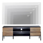 Mid-Century Modern TV Stand for up to 65 Flat Screen, Wood, 59