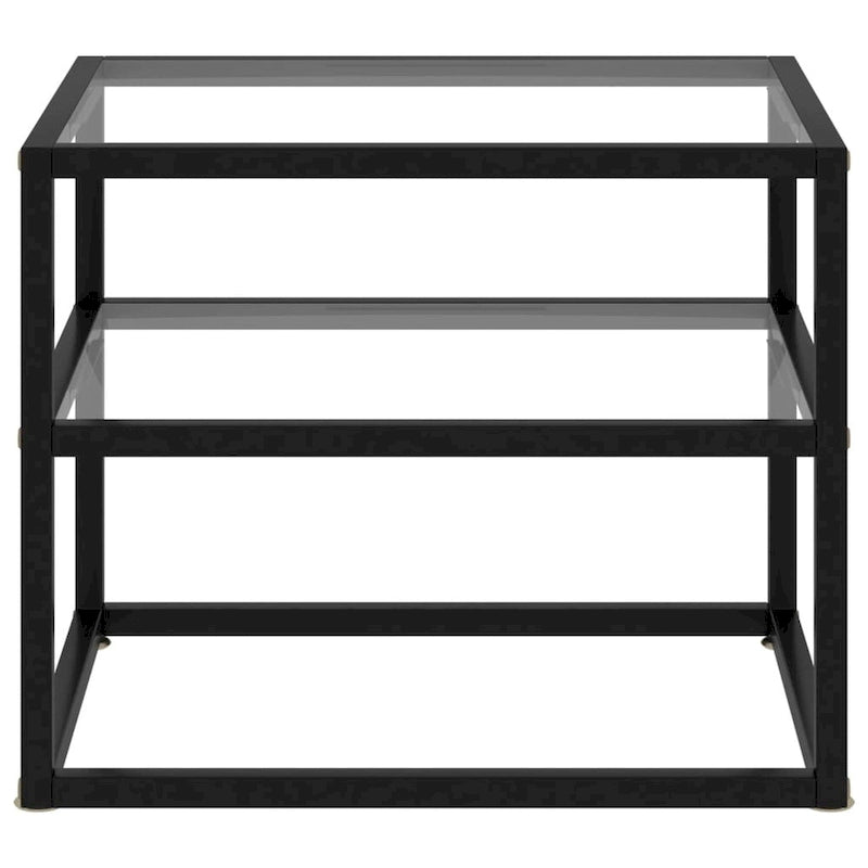 Console Table Transparent 19.7x15.7x15.7 Tempered Glass - 19.7 x 15.7 x 15.7
