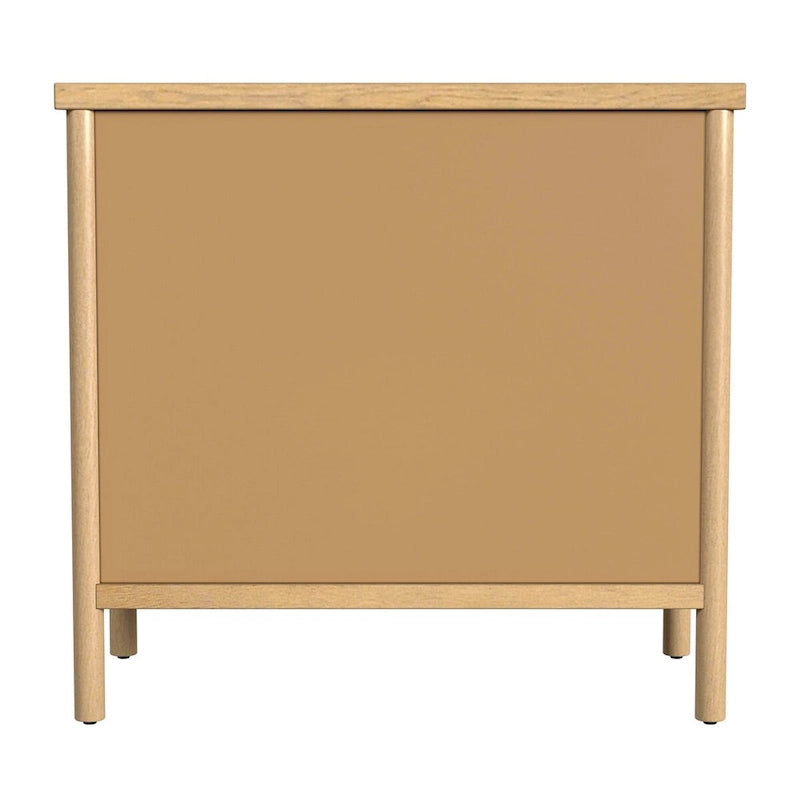 3 Drawer Rounded Leg Wood Dresser