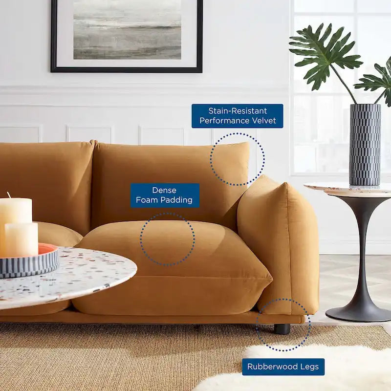 Performance Velvet Sofa