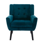 Velvet Upholstered Accent Chair Modern Living Room Lounge Arm Chairs with Ergonomic Backrest Chair