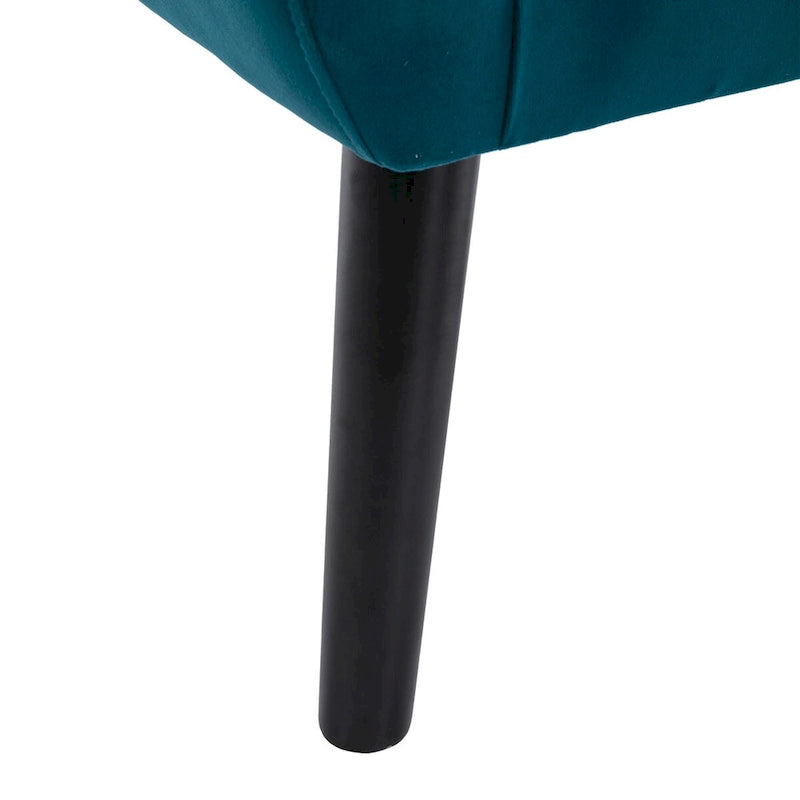 Velvet Upholstered Accent Chair Modern Living Room Lounge Arm Chairs with Ergonomic Backrest Chair