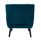 Velvet Upholstered Accent Chair Modern Living Room Lounge Arm Chairs with Ergonomic Backrest Chair