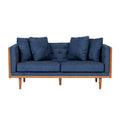 Tufted Loveseat with Accent Pillows by