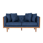Tufted Loveseat with Accent Pillows by