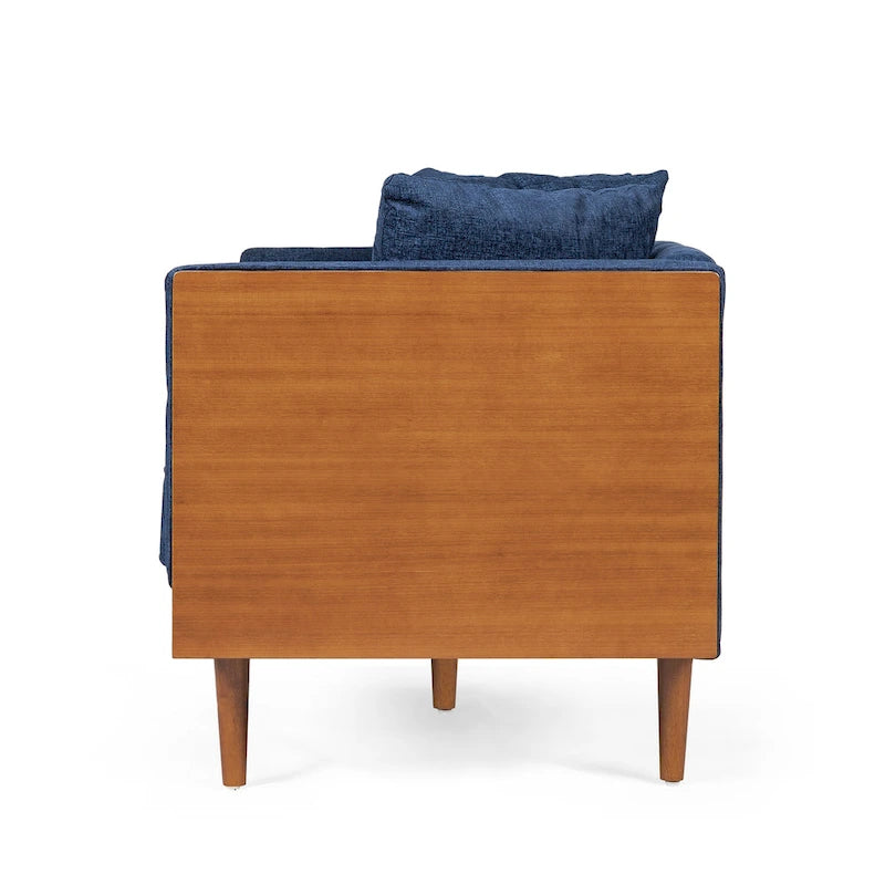 Tufted Loveseat with Accent Pillows by