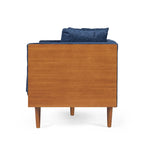 Tufted Loveseat with Accent Pillows by