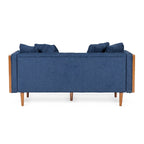 Tufted Loveseat with Accent Pillows by