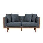 Tufted Loveseat with Accent Pillows by