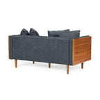 Tufted Loveseat with Accent Pillows by