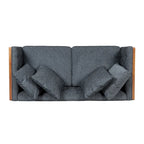Tufted Loveseat with Accent Pillows by