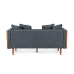 Tufted Loveseat with Accent Pillows by