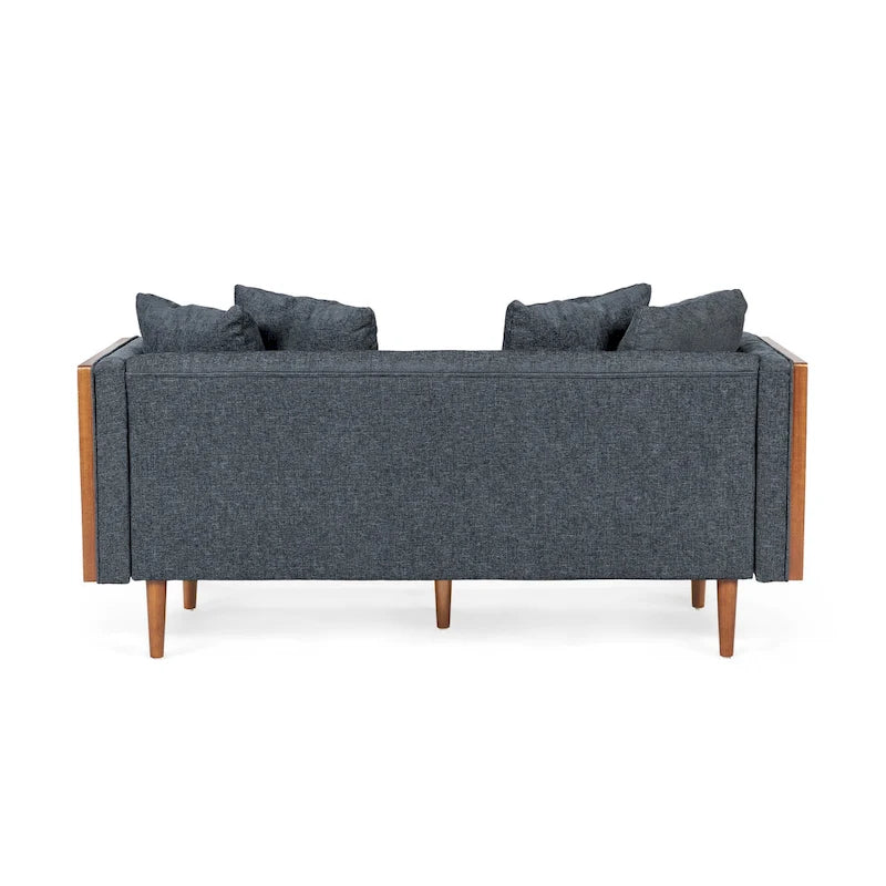 Tufted Loveseat with Accent Pillows by