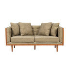 Tufted Loveseat with Accent Pillows by