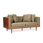 Tufted Loveseat with Accent Pillows by