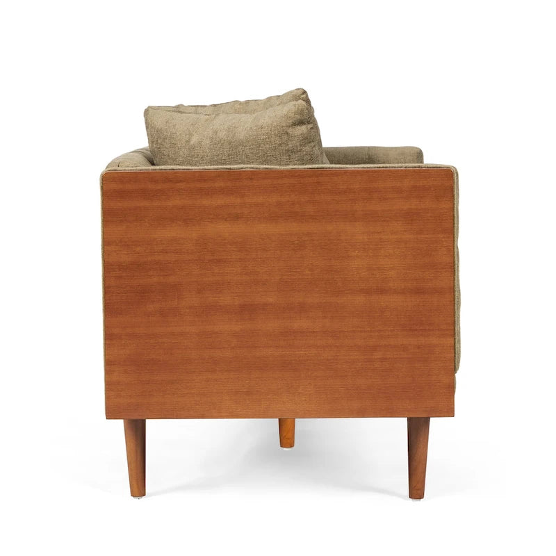 Tufted Loveseat with Accent Pillows by