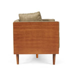 Tufted Loveseat with Accent Pillows by