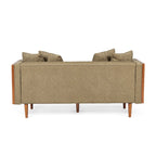 Tufted Loveseat with Accent Pillows by