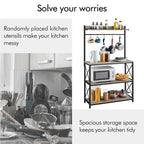 4-Tier Storage Shelf Kitchen baker's Microwave Oven Stand
