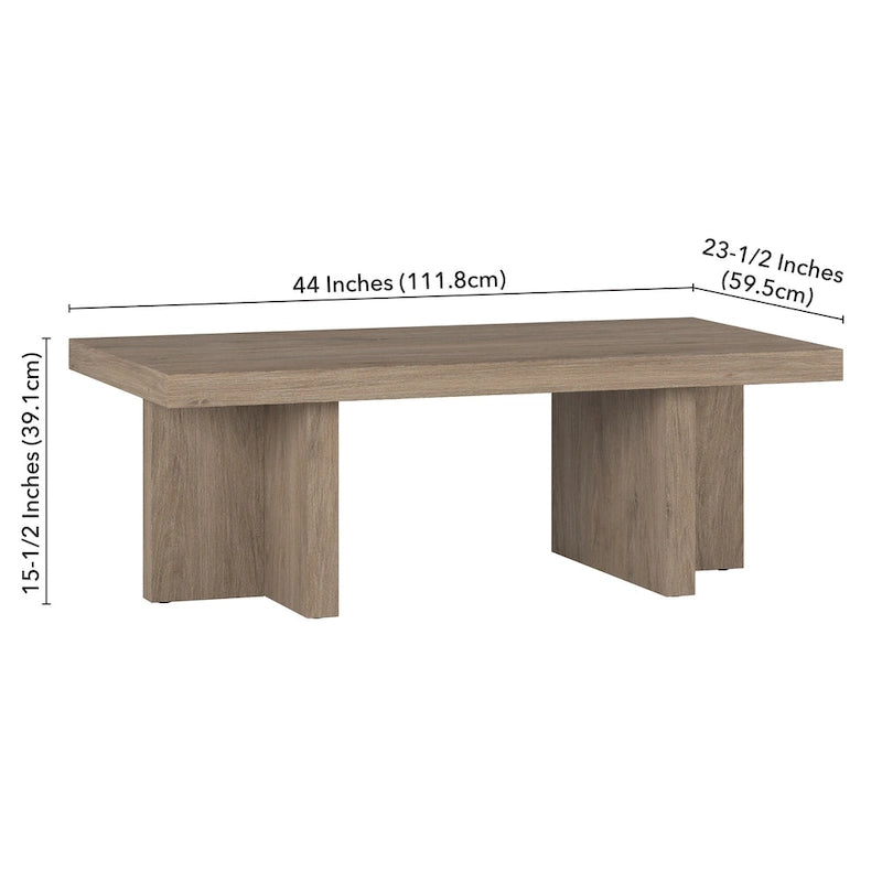 44 Wide Rectangular Coffee Table - 44 Wide