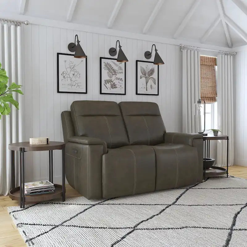 Zero Gravity Top Grain Leather Power Reclining Loveseat with Power Headrests & Lumbar by - 64 x 42 x 41
