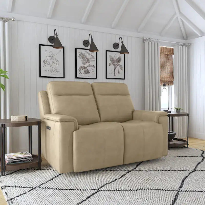 Zero Gravity Top Grain Leather Power Reclining Loveseat with Power Headrests & Lumbar by - 64 x 42 x 41