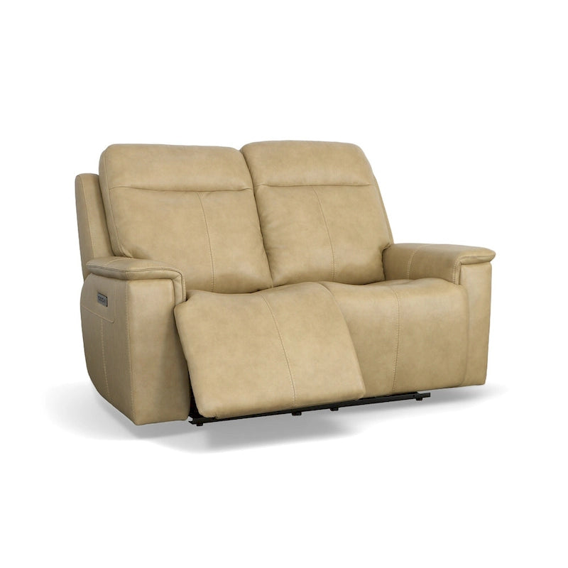 Zero Gravity Top Grain Leather Power Reclining Loveseat with Power Headrests & Lumbar by - 64 x 42 x 41