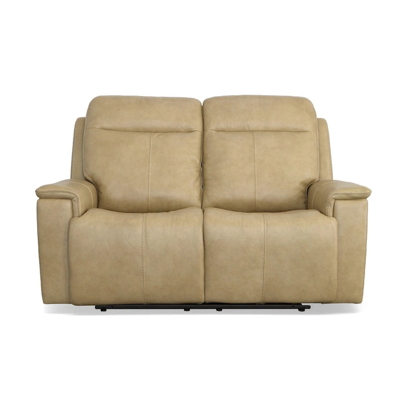 Zero Gravity Top Grain Leather Power Reclining Loveseat with Power Headrests & Lumbar by - 64 x 42 x 41