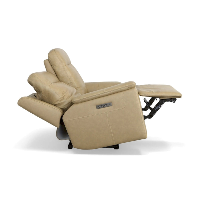 Zero Gravity Top Grain Leather Power Reclining Loveseat with Power Headrests & Lumbar by - 64 x 42 x 41