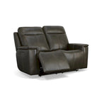Zero Gravity Top Grain Leather Power Reclining Loveseat with Power Headrests & Lumbar by - 64 x 42 x 41