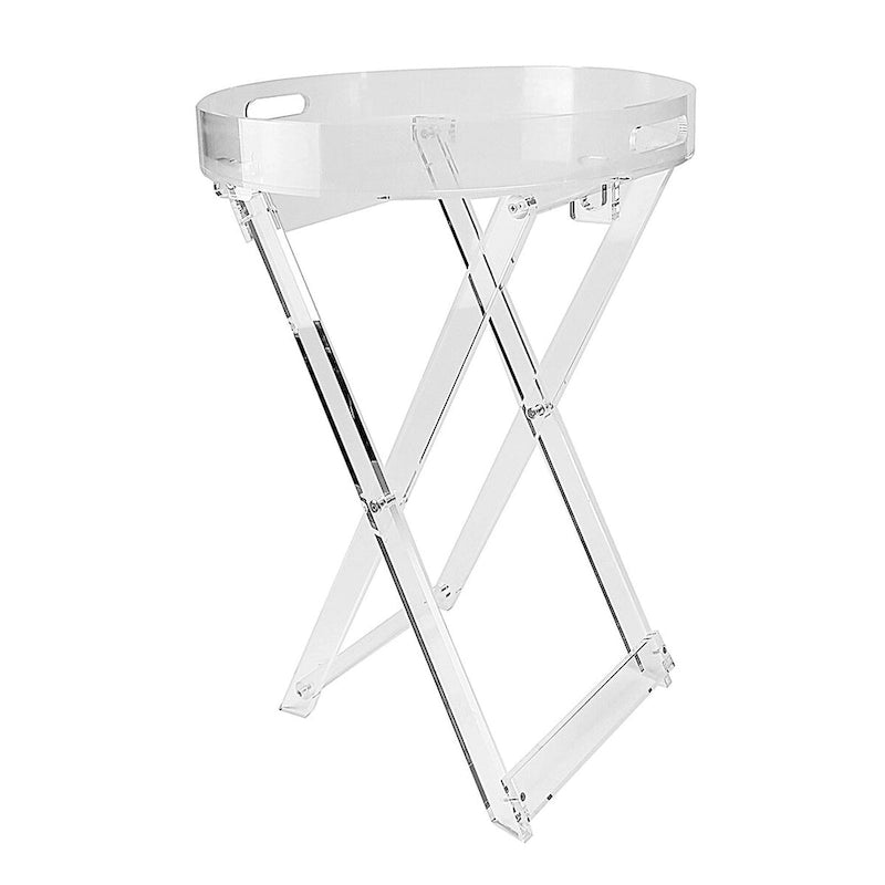 Round Acrylic Folding Tray Table