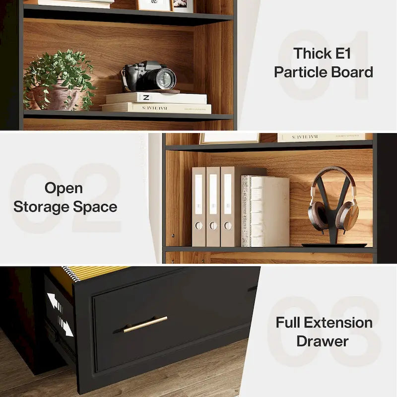 72 Inches Modern Tall Vertical File Filing Cabinet for Home Office