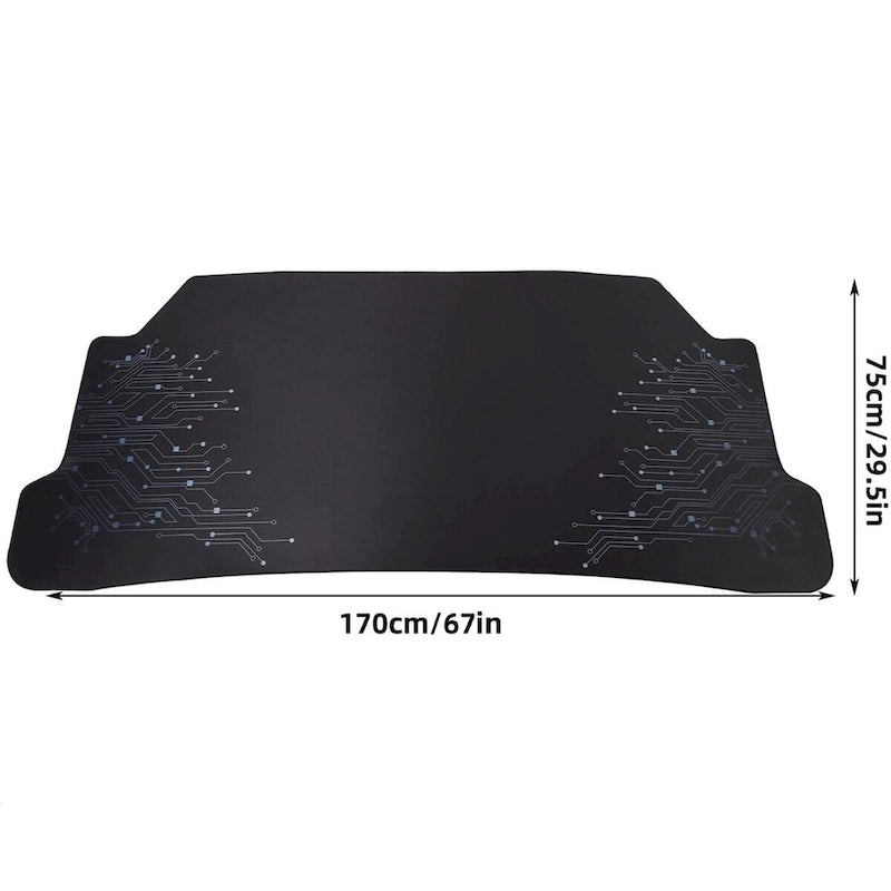 71 Gaming Table Office Computer Desk Gamer Workstation with Monitor Shelf LED Light Mouse Pad