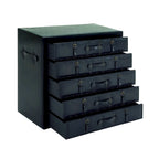 Wooden Vintage Faux Leather Room Chest with Buckles and Straps Detailing - Black