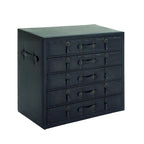 Wooden Vintage Faux Leather Room Chest with Buckles and Straps Detailing - Black